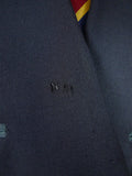 26/0963 near immaculate vintage harrods london canvassed navy blue d/b blazer 46 long