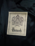 26/0963 near immaculate vintage harrods london canvassed navy blue d/b blazer 46 long