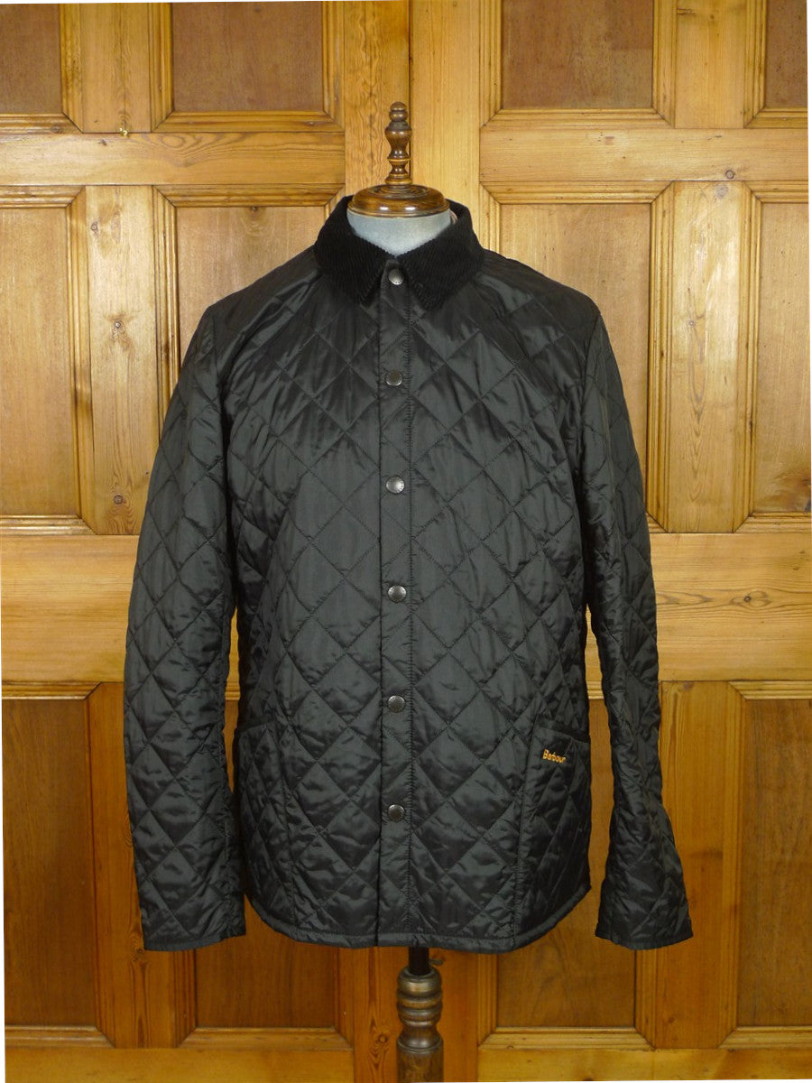 26/0964 nearly new barbour heritage black liddesdale quilted country jacket coat xxl
