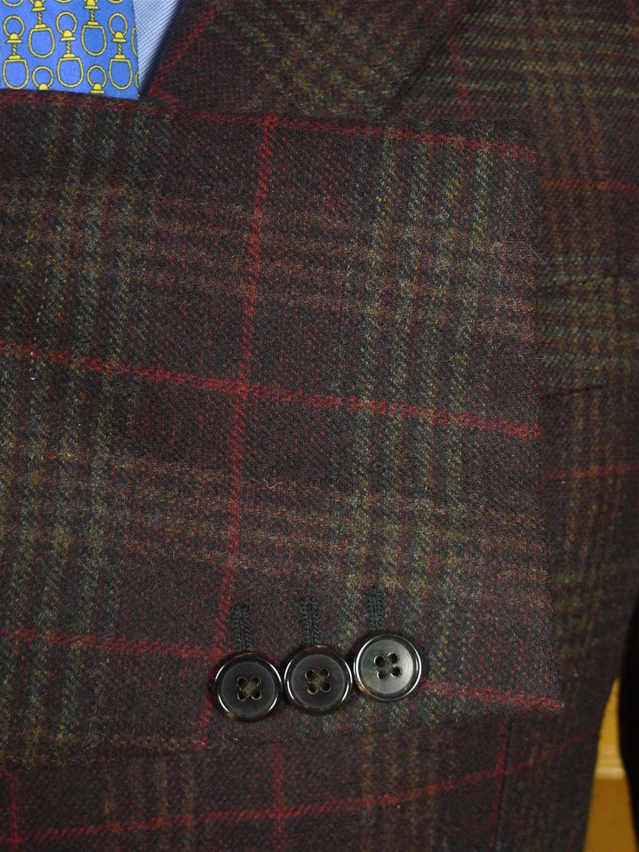 26/0966 immaculate gieves & hawkes savile row wool & 10% cashmere glen check unstructured sports jacket blazer 38 regular