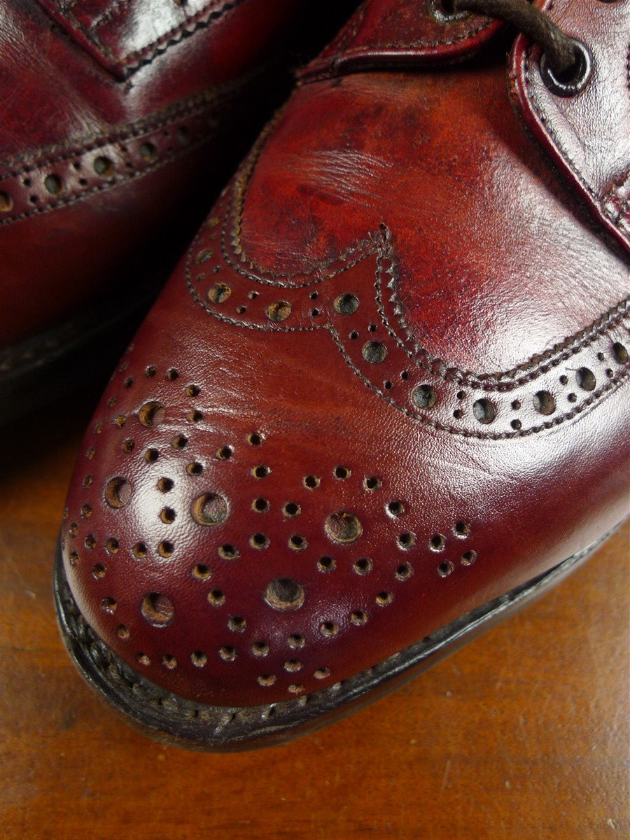 26/0986 wonderful extra-heavyweight vintage trickers mahogany brown commando sole country brogues shoe uk 11