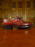 26/0986 wonderful extra-heavyweight vintage trickers mahogany brown commando sole country brogues shoe uk 11