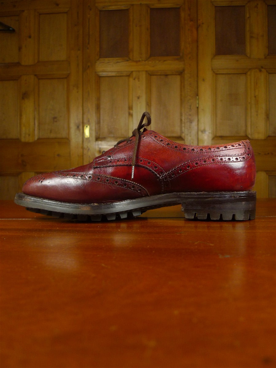 26/0986 wonderful extra-heavyweight vintage trickers mahogany brown commando sole country brogues shoe uk 11