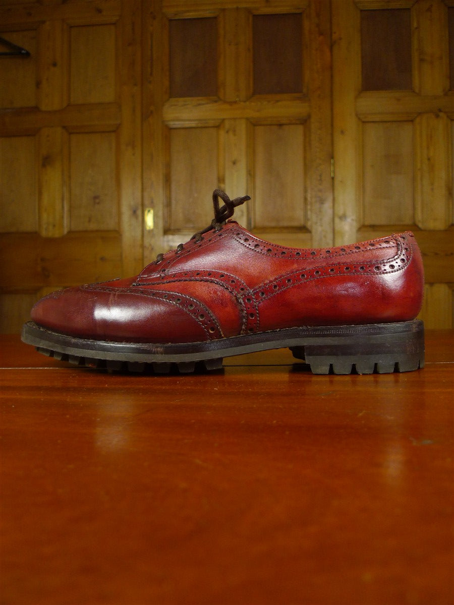 26/0986 wonderful extra-heavyweight vintage trickers mahogany brown commando sole country brogues shoe uk 11