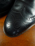 26/0987 wonderful vintage trickers black brogue slip-on leather shoe uk 11
