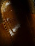 26/0987 wonderful vintage trickers black brogue slip-on leather shoe uk 11