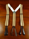26/0995 genuine vintage beige & brown braces for goodwood revival