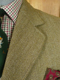 26/0973 immaculate vintage heavyweight green keepers tweed hacking jacket 43 long