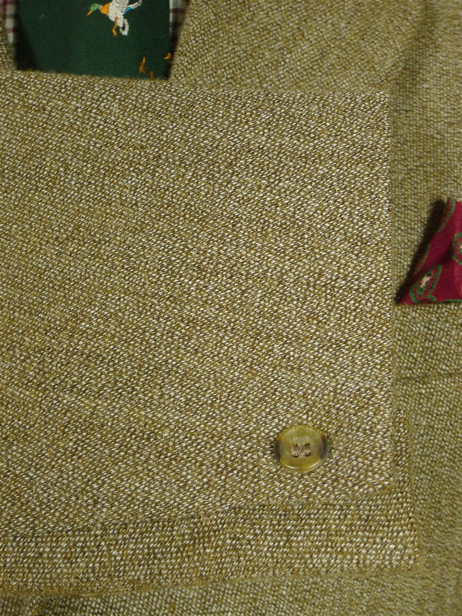 26/0973 immaculate vintage heavyweight green keepers tweed hacking jacket 43 long