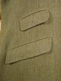 26/0973 immaculate vintage heavyweight green keepers tweed hacking jacket 43 long