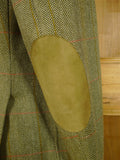 26/0974 vintage daks signature green wp check norfolk style tweed jacket 42 short
