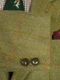 26/0974 vintage daks signature green wp check norfolk style tweed jacket 42 short