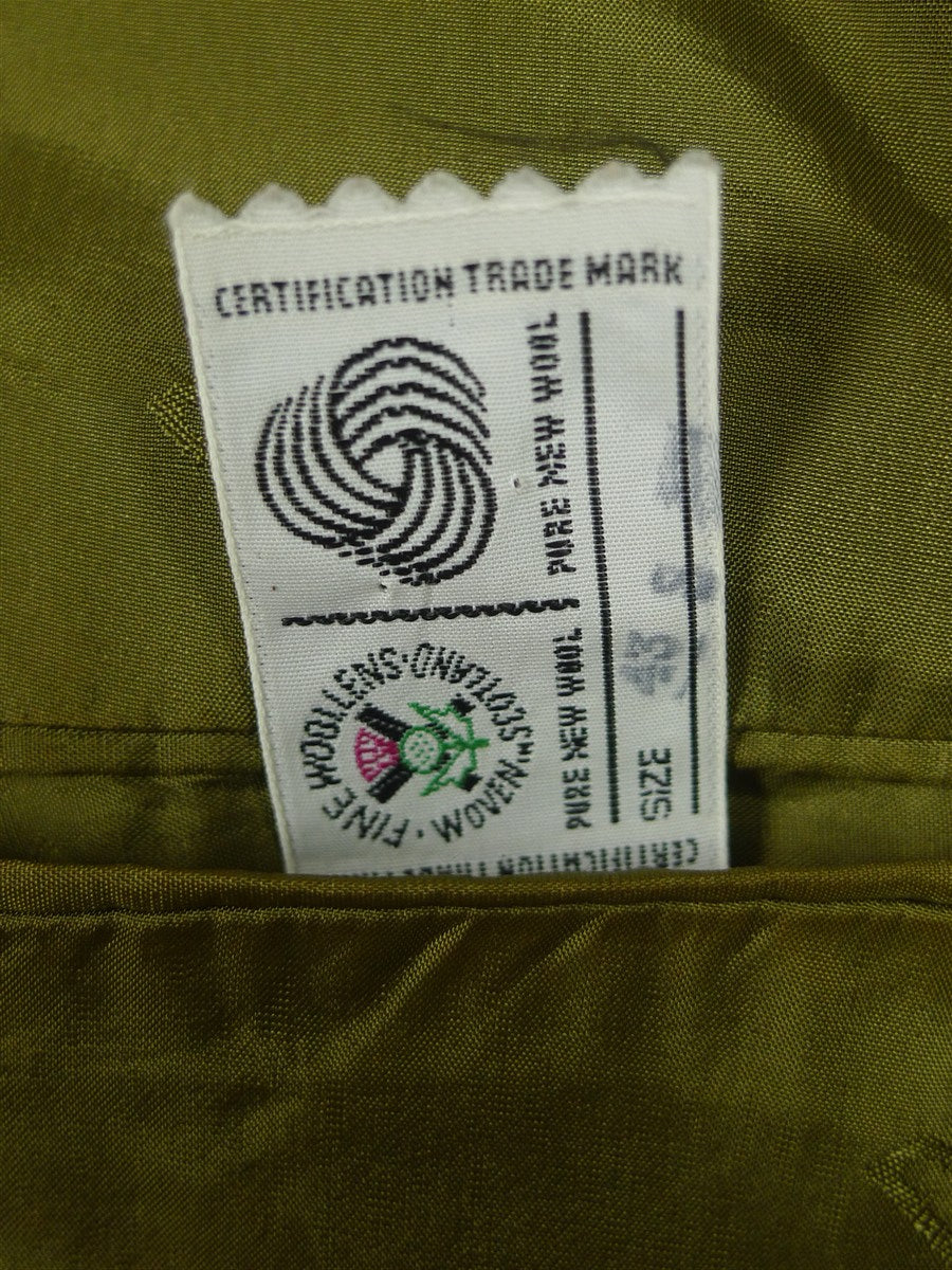 26/0974 vintage daks signature green wp check norfolk style tweed jacket 42 short