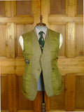 26/0974 vintage daks signature green wp check norfolk style tweed jacket 42 short