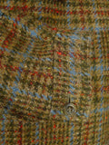 26/0982 exceptional immaculate vintage invertere tweed field shooting coat w/ action back & red wool lining 40-42