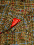 26/0982 exceptional immaculate vintage invertere tweed field shooting coat w/ action back & red wool lining 40-42