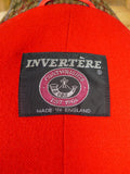 26/0982 exceptional immaculate vintage invertere tweed field shooting coat w/ action back & red wool lining 40-42