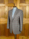 26/0983 VINTAGE TURNBULL & ASSER JERMYN STREET GREY WP CHECK WOOL SPORTS JACKET BLAZER 39-40 REGULAR