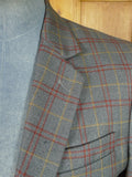 26/0983 VINTAGE TURNBULL & ASSER JERMYN STREET GREY WP CHECK WOOL SPORTS JACKET BLAZER 39-40 REGULAR
