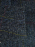 26/1020 wonderful vintage deadstock w/ tags italian blue wp check wool & 20% cashmere tweed coat overcoat w/ tartan backing 36-38