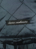 26/1020 wonderful vintage deadstock w/ tags italian blue wp check wool & 20% cashmere tweed coat overcoat w/ tartan backing 36-38