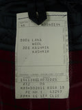 26/1020 wonderful vintage deadstock w/ tags italian blue wp check wool & 20% cashmere tweed coat overcoat w/ tartan backing 36-38