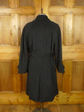 26/1018 immaculate vintage grey wool & cashmere loden-style ragalan coat overcoat w/ belt 41-42