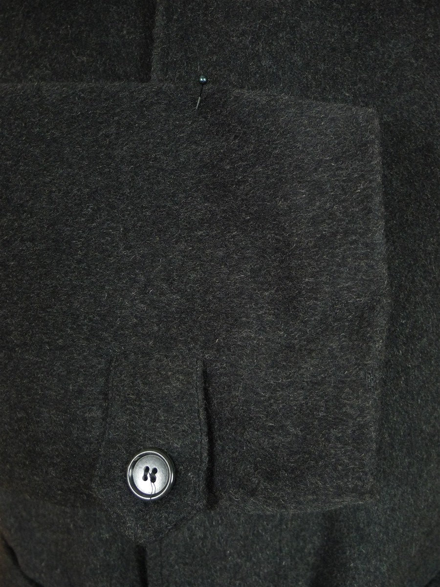 26/1018 immaculate vintage grey wool & cashmere loden-style ragalan coat overcoat w/ belt 41-42