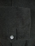 26/1018 immaculate vintage grey wool & cashmere loden-style ragalan coat overcoat w/ belt 41-42