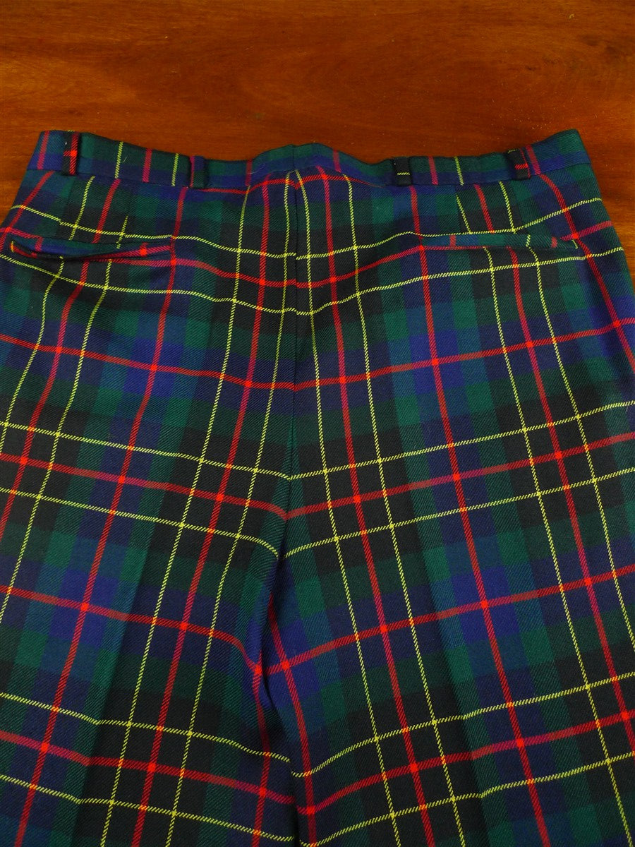 26/0979 vintage daks dd tartan wool evening dress trouser 32-36