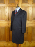 26/0980 immaculate cordings of piccadilly dark navy blue fox bros covert cloth overcoat coat 38 regular