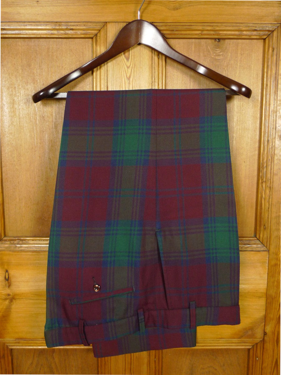 26/0975 vintage bespoke tailored tartan evening dress trouser 42-46
