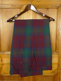 26/0975 vintage bespoke tailored tartan evening dress trouser 42-46