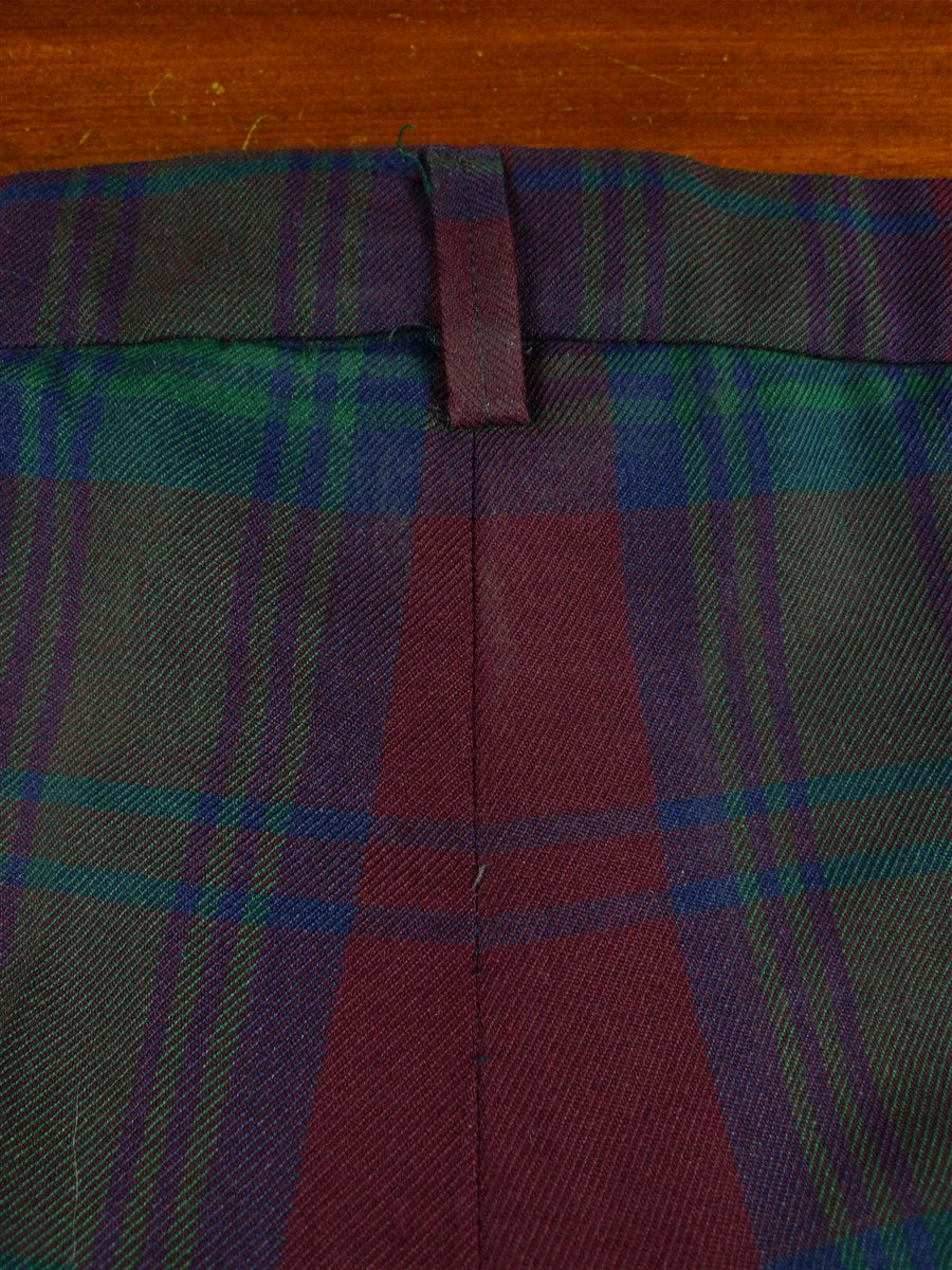 26/0975 vintage bespoke tailored tartan evening dress trouser 42-46