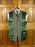 26/0976 vintage bespoke tailor green gun check 3-piece tweed suit 47 regular