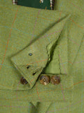 26/0977 immaculate 2013 gieves & hawkes savile row bespoke green wp check tweed jacket & matching waistcoat 47 regular