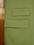 26/0977 immaculate 2013 gieves & hawkes savile row bespoke green wp check tweed jacket & matching waistcoat 47 regular