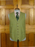 26/0977 immaculate 2013 gieves & hawkes savile row bespoke green wp check tweed jacket & matching waistcoat 47 regular