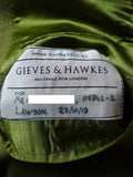 26/0977 immaculate 2013 gieves & hawkes savile row bespoke green wp check tweed jacket & matching waistcoat 47 regular