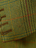 26/0978 vintage british bespoke tailor green glen check tweed jacket & matching waistcoat 46 regular