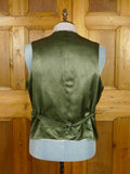 26/0978 vintage british bespoke tailor green glen check tweed jacket & matching waistcoat 46 regular