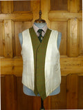 26/0978 vintage british bespoke tailor green glen check tweed jacket & matching waistcoat 46 regular