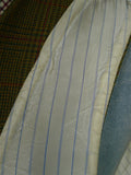 26/0978 vintage british bespoke tailor green glen check tweed jacket & matching waistcoat 46 regular