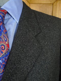 26/1019 near immaculate vintage heavyweight italian grey 100% wool overcoat coat 46