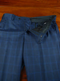26/0981 immaculate gieves & hawkes savile row blue wp check 100% wool suit 42 regular