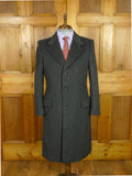 26/1022 immaculate vintage heavyweight grey chesterfield overcoat coat 40