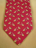 26/1054 immaculate firenze red snail pattern italian silk tie
