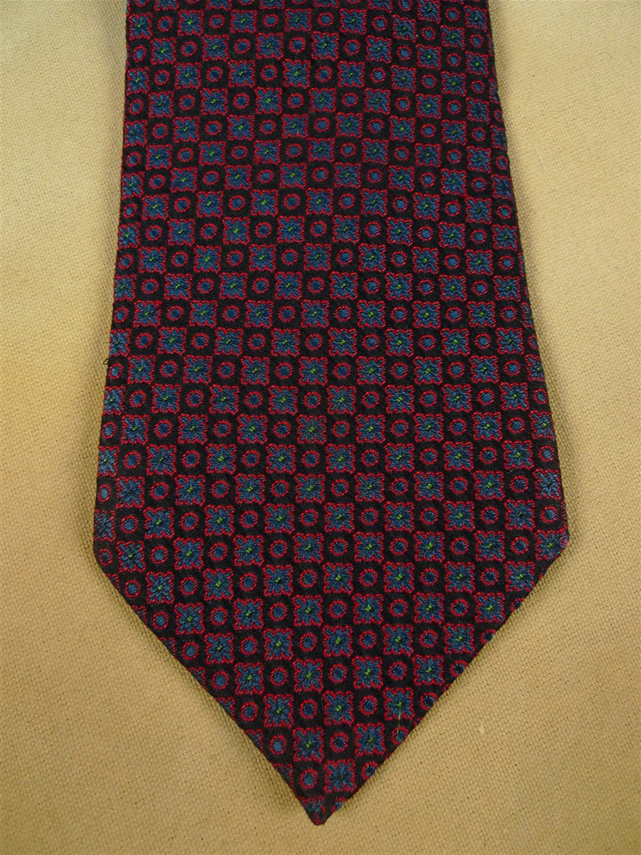 26/1051 immaculate beale & inman red / blue / black apttern silk tie