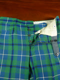 26/0985 vintage bespoke tailored tartan evening dress trouser w/ frogmouth pockets 30-34