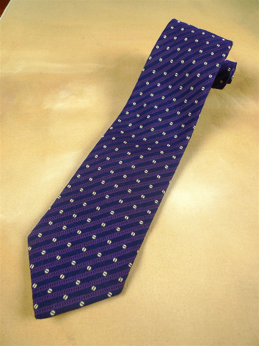 26/1002 immaculate new & lingwood navy / purple woven silk tie
